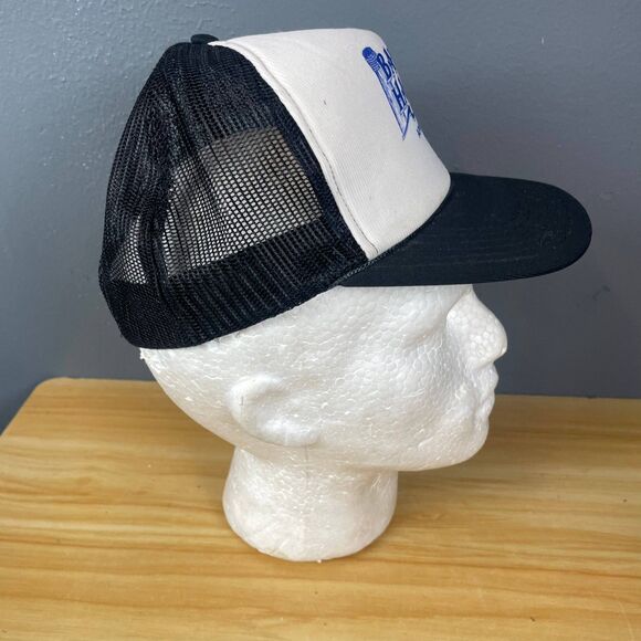 Bay Harbor Trucker Hat Unisex One Size Black White Snapback Cap Outdoor Casual - Picture 3 of 8